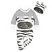 Big Elephant Baby Boys 2 Pcs Pajama Romper Sets with Hat Grey (6-12 Months)