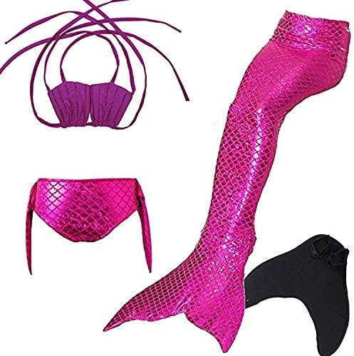 DOTOFIN Mermaid Tails, Swimsuit with Fin, Swimming Costume, Swimwear with Monofin, Girls Swimmable Mermaid Tail Swimsuit