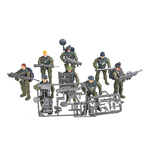 8pcs 10cm equipment dynamic army police soldier model 1…