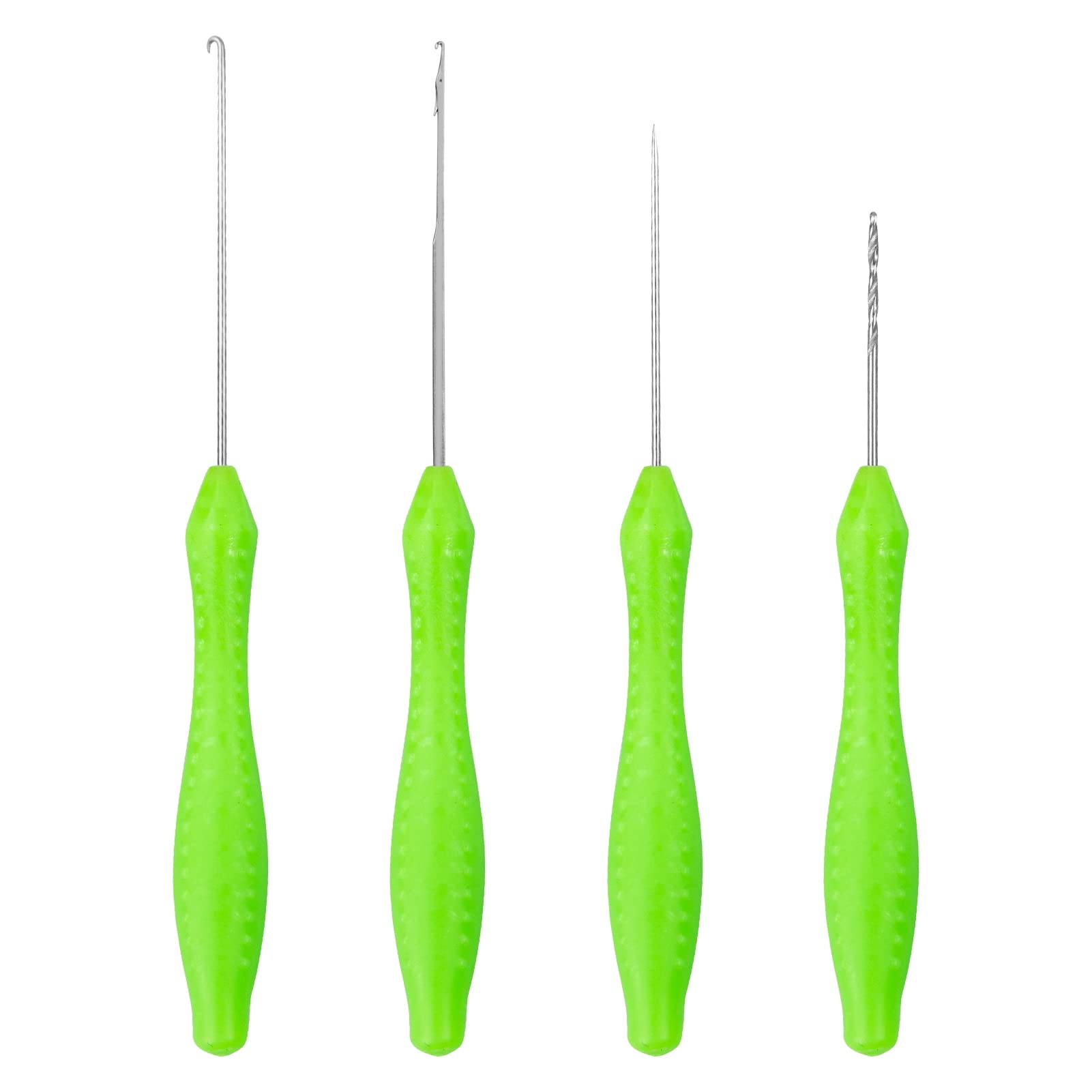 SZXMDKH Carp Fishing Baiting Rigs Tool Kit Set, 4 in 1 Carp Fishing Tackle Kit, Including Hook Needle, Driller, Knot Puller, and Fishing Braid Line Scissors for Lures Bait Driller