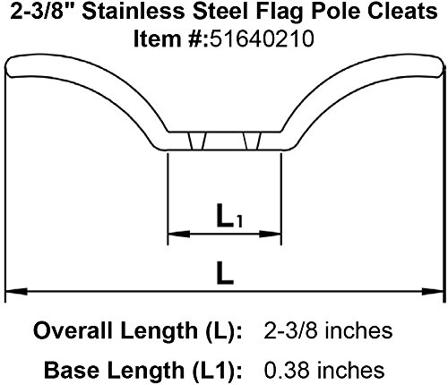 2-3/8 Stainless Steel Flag Pole Cleats