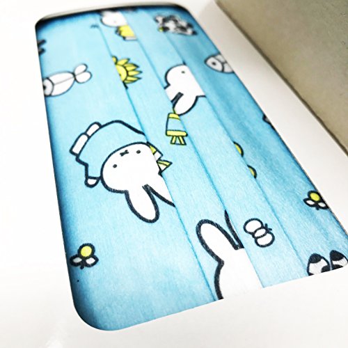 100 PCS (2 BX) 3-Ply Premium Children Rabbit Cartoon Print Design Earloop Face Masks, Medical Grade With Bacterial Filtration Efficiency (BFE) Rating Over 99% (Rabbit) - Thumbnail 4