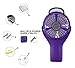 Welltop Mini Handheld USB Misting Fan with Personal Cooling Mist Humidifier Rechargeable Portable Mini Misting Cooling Fan for Home Office and Travel (Purple)