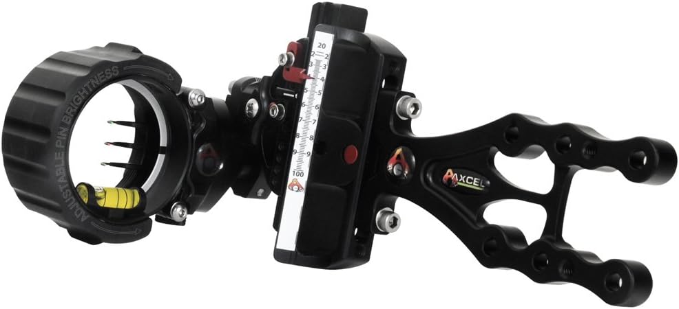Axcel ACUT-N319-4BK Accu Touch Stat 3 Pin .019 Archery Sight, Left Hand/Right Hand