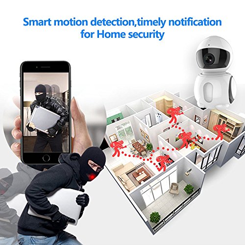 HD IP Camera - Wireless IP Camera with Two-way Audio, Night Vision Camera, 2.4GHz 1080P Camera for Pet Baby Monitor, Home Security Camera Motion Detection Indoor Camera with Micro SD Card Slot - Thumbnail 3