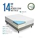 LUCID 14 Inch Memory Foam Mattress - Triple-Layer - 5.3 Pound Density Ventilated Gel Memory Foam - CertiPUR-US Certified - 25-Year Warranty - Queen
