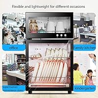 خزائن معقم للمنزل خزانة عمودية صغيرة ذات باب مزدوج خزانة تخزين أدوات مائدة المطبخ تحمي عائلتك فولاذ مقاوم للصدأ اسود 43 5 37 5 73 5cm Amazon Ae