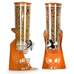 Dispenser doppio per cereali Enyaa, con vassoio raccoglibriciole integrato, ideale per casa, cucina, bancone, colazione…