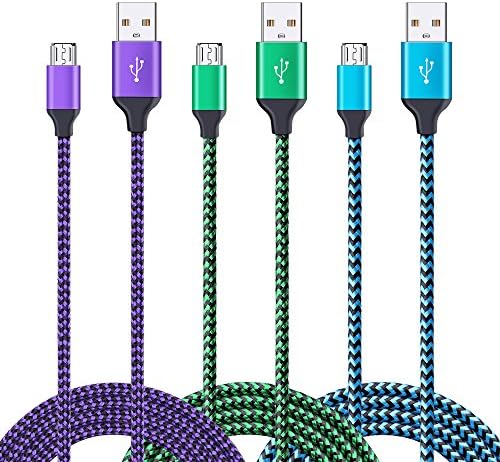 Android Charger Cable, OrSunday 3 Packs 6ft Braided Micro USB Charger Cable Fast Charging Cord Data Phone Charger for Samsung Galaxy J3 J7 S6 S7 edge, LG K20 Plus G3 G4, LG Stylo G3, Tablet, ZTE, Blu