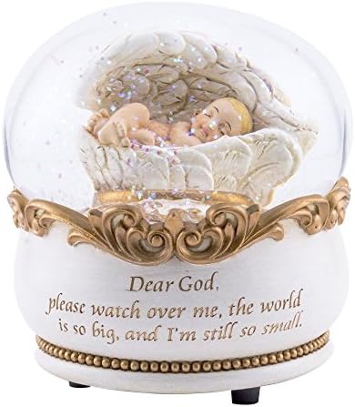 Baby in Angel Wings Musical Glitterdome Snowglobe