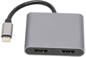 Docking Station Dual Monitor, 4K Resolution USB C to High Definition Multimedia Interface Adapter 5 Gbps Transmission for Swi