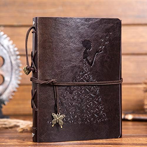 Leather Scrapbook Album, Leather Scrapbook Photo Album Memory Scrapbook, 60 Pages Vintage Scrapbook for Travel Graduation Family Anniversary Wedding Gift (Coffee)