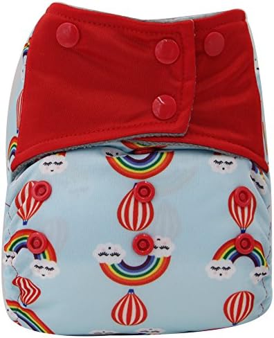 AIO Reusable Washable Cloth Diaper Nappy Charcoal Bamboo Insert Overnight … (A-09)