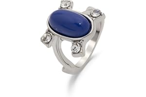 HMOOY Daylight Ring, Silver Elena'S Daylight Ring Blue Sapphire Elena Gilbert Cosplay Ring Tvd Jewelry For Fans Size 6-10