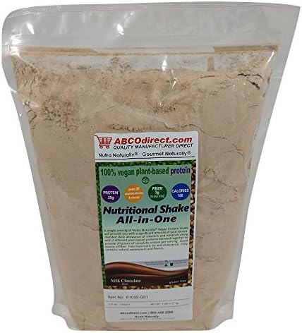 Nutra Naturally 100% Vegan Plant Based Protein, Milk Chocolate - 5lbs 47 Servings