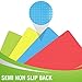 Zulay Kitchen Plastic Cutting Boards for Kitchen - Quality Thin Cutting Mat Set 4 Color - Flexible & Perfect for Chopping Meats, Vegetables, Beef, Fish, Chicken - Food Icons - Extra Large