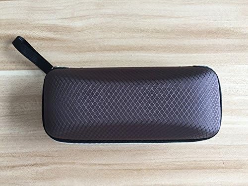 Funnuf Zipper Hard Eyeglass Case Wave Line Art Protection Holder for Glasses and Sunglasses coffee