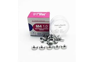 SKATTOOTH Dental Sectional Matrix System, Autoclavable Sectional Contoured Matrix Bands, Nickel Titanium Clamp Ring Resin Holder Clip Ring (50psc-6.5mm)