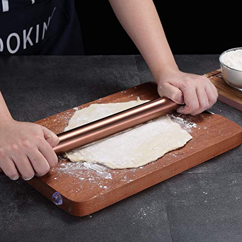 Berglander Rose Gold Rolling Pin, 16.7 Inches Stainless Steel Matte