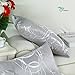 CaliTime Throw Pillow Covers Pack of 2 Modern Shining & Dull Contrast Circles Rings Accent Geometric Cushion Cases Shells for Couch Sofa Home Decor 12 X 20 Inches Silver Gray