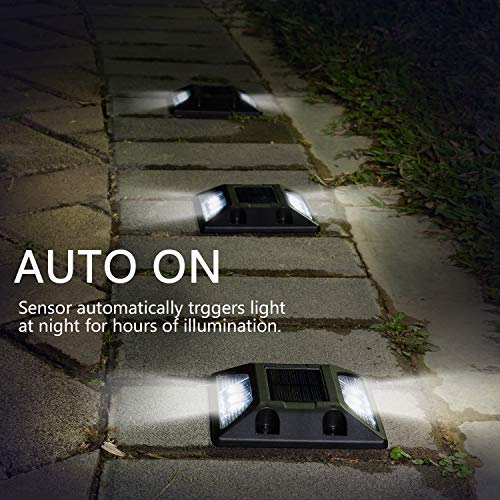 UNIFUN Solar Deck Lights, Driveway Outdoor LED Lights,Solar Powered