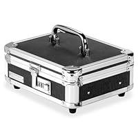 Vaultz Locking Cash Box, Black/Chrome (VZ01002)