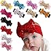Ms.Gaga Baby Girl Toddler Sequined Bow Head Wrap Hair Band Turban Headband 12PCS