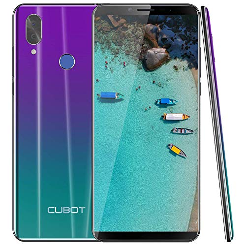 CUBOT X19 64GB 5.93-Inch FHD+ 4G Smartphone Unlocked with 4GB RAM, Android 9.0, Dual Sim, 4000mAh Battery, 16MP Camera, Fingerprint Sensor,Face ID-Gradient