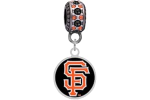 FINAL TOUCH GIFTS San Francisco Giants Logo Charm Compatible With Pandora Style Bracelets. Can also be worn as a necklace (Included.)