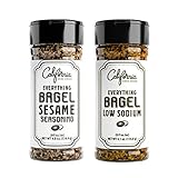 Everything Bagel Seasoning Blend Bundle (2-Pack), 4.8-oz Bagel Sesame Seasoning & 4.1-oz Low Sodium Everything Seasoning Spice Blend in Spice Shaker Bottles, Guilt Free Healthy Seasonings and Spices