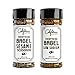 Everything Bagel Seasoning Blend Bundle (2-Pack), 4.8-oz Bagel Sesame Seasoning & 4.1-oz Low Sodium Everything Seasoning Spice Blend in Spice Shaker Bottles, Guilt Free Healthy Seasonings and Spices