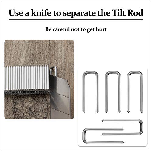 Patelai 80 Pieces Shutter Louvers Staples Plantation Shutters Tilt Rod