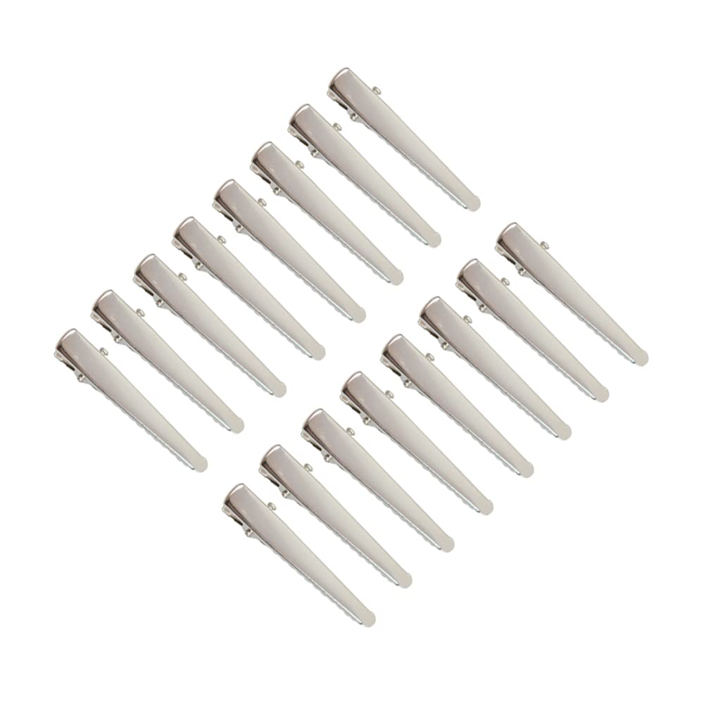 100 Pieces Crocodile Hair Clips 1.85 Inches Metal Single Prong Hair Clips Barrette DIY Accessories for Women