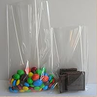 Weststone - 200pcs 6" x 8" Crystal Clear Cello Bags Treat Bags Flat Top Open for Cake Pop, Lollipop Candy or Small Homemade Arts