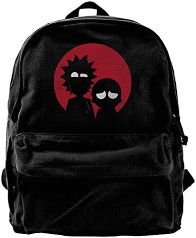 Rick And Morty Canvas Backpack School Rucksack Travel Backpack Laptop Backpack Black