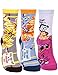 Womens Funny Crew Socks 3 Pack, Cute Novelty Dress Socks (Multi-color-1 (Shoe Size 5-10/ Sock Size 9-12))