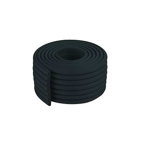 Safe O Kid Prevents from Head Injury Multi Functional 2 Meter Edge Guard, Black, Pack of 1