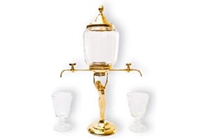 Gold Plated Lady Absinthe Fountain with Two Metal Taps
