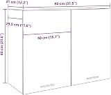 vidaXL Hanging Cabinet Wall Storage Concrete Grey 80x31x60 cm Engineered Wood view 3