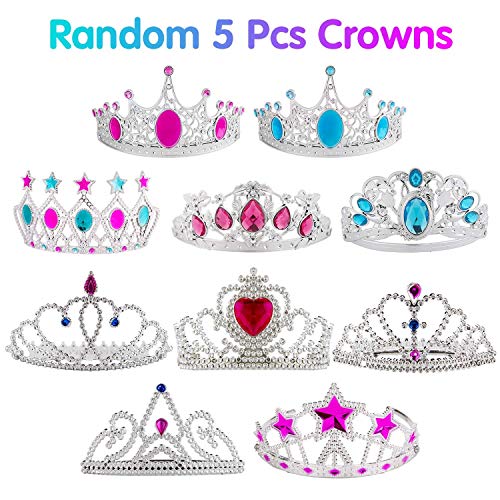 WATINC 54pcs Jewelry Toy,Girl's Jewelry Dress Up Play Set,Included Crowns, Necklaces,Wands, Rings,Earrings and Bracelets