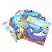 Meshion Wooden Jigsaw Puzzles With Storage Tray Ocean Set Kids Toys Preschool Learning Game For 3-5 Years Old Child,Boys,Girls,Pack Of 6(Mermaid,Octopus,Shark,Starfish,Dolphin,Lobster)