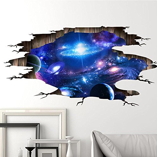 Clearance! Napoo 3D Bridge Floor Sky Removable PVC Wall Stickers Decoration Living Room 60 X 90cm