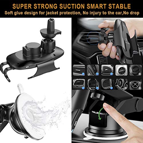 image for Homder Automatic Clamping Wireless Car Charger Mount,10W/7.5W Qi Fast 