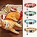 Frienda 4 Pieces Christmas Cat Collars with Bell Adjustable Breakaway Cat Collars Holiday Kitten Decoration for Christmas Party Cat Accessories