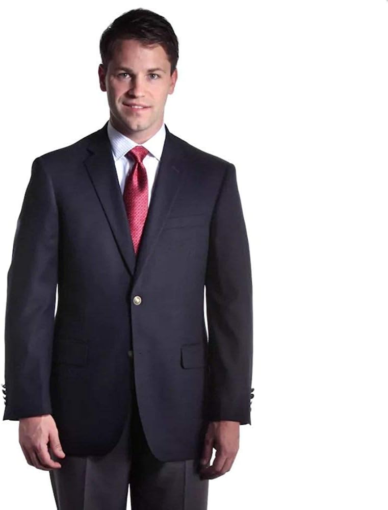 Big and Tall Navy Classic Stretch Blazer for Business and Casual Wear to Size 72