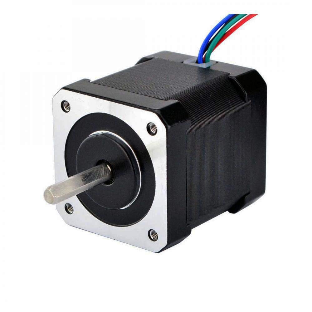 STEPPERONLINE Stepper Motor Nema 17 Full D-Cut Shaft Stepper Motor 59Ncm 2A 1.8 Degree 48mm 4 Wire w/1m Cable & Connector for 3D Printer/CNC Reprap
