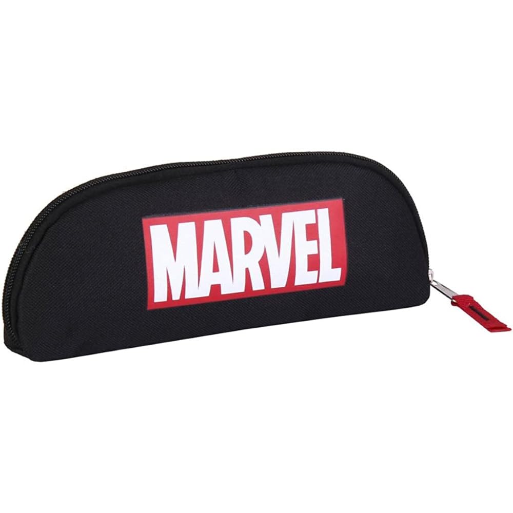 CARTOON Tombolino Marvel School Pencil Case School Stationery Organizer Pen Holder Pencils Colours, Black, 5,5 x 5,5 x 20 Cm, AVENGERS