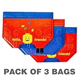 ZIPPER BAG for Brick Lunch Boxes Bento for Children Toddler Kids, Thermal Bag, Insulation Bag (PACK OF 3 BAGS)