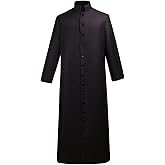 Cosearlm Clergy Robes For Men Cassock Church Long Robe Choir Minister Clergy Pulpit Liturgical Preacher Robes
