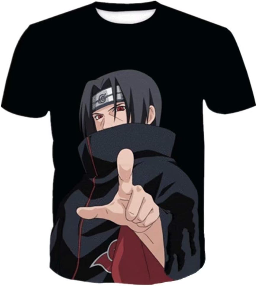 VEPOSE Unisex Naruto Casual Solid Short Sleeve Shirt